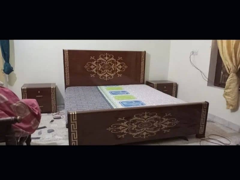 double bed, double poshish bed, versace bed dressing side table 13