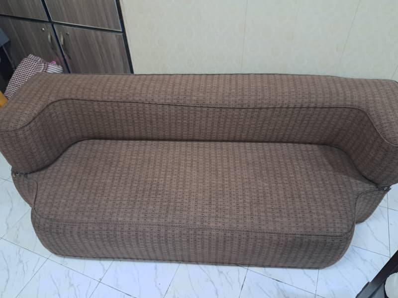 Used sofa cum bed 3 seater 5.8 feet long for sale 0