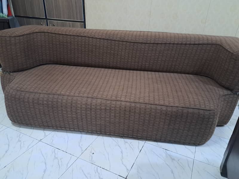 Used sofa cum bed 3 seater 5.8 feet long for sale 1