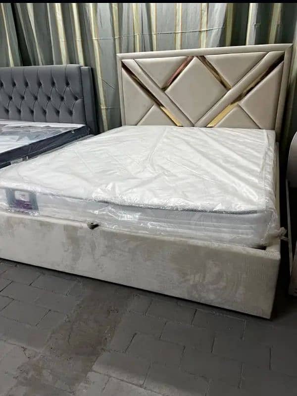 double bed, double poshish bed, versace bed dressing side table 5