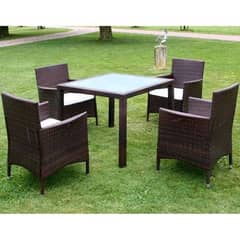 Rattan dining set for garden, taress, rasturrant and cofe shope