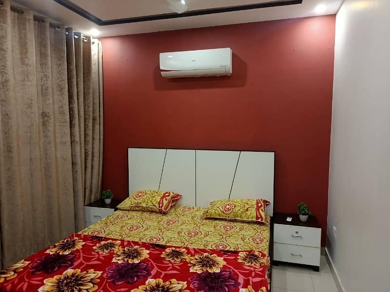 2 BEDROOM FULLY FURNISHE IDEAL LOCATION EXCELLENT FLAT FOR RENT IN SECTOR C BAHRIA TOWN LAHORE 7