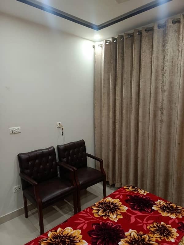 2 BEDROOM FULLY FURNISHE IDEAL LOCATION EXCELLENT FLAT FOR RENT IN SECTOR C BAHRIA TOWN LAHORE 11