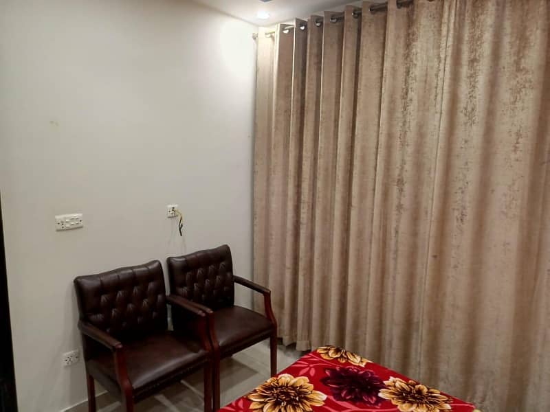 2 BEDROOM FULLY FURNISHE IDEAL LOCATION EXCELLENT FLAT FOR RENT IN SECTOR C BAHRIA TOWN LAHORE 13