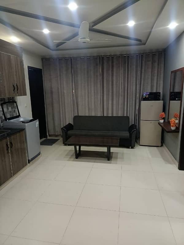 2 BEDROOM FULLY FURNISHE IDEAL LOCATION EXCELLENT FLAT FOR RENT IN SECTOR C BAHRIA TOWN LAHORE 20