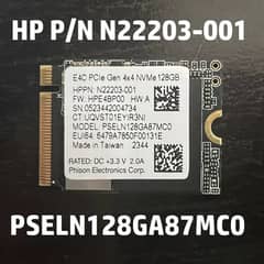 Hp E4c 128GB NVMe PCIe 4.0 Gen4x4  M. 2 2230 SSD (N22203-001)