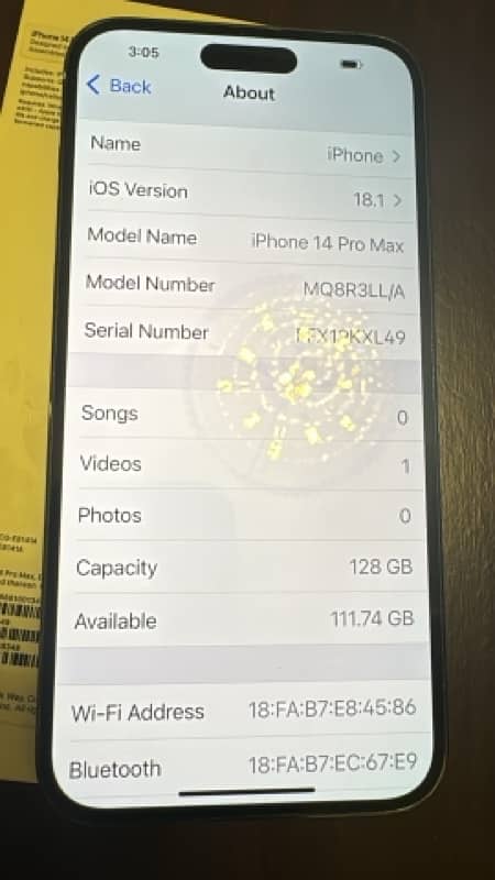 I phone 14 pro max in a 10/10  condition 6