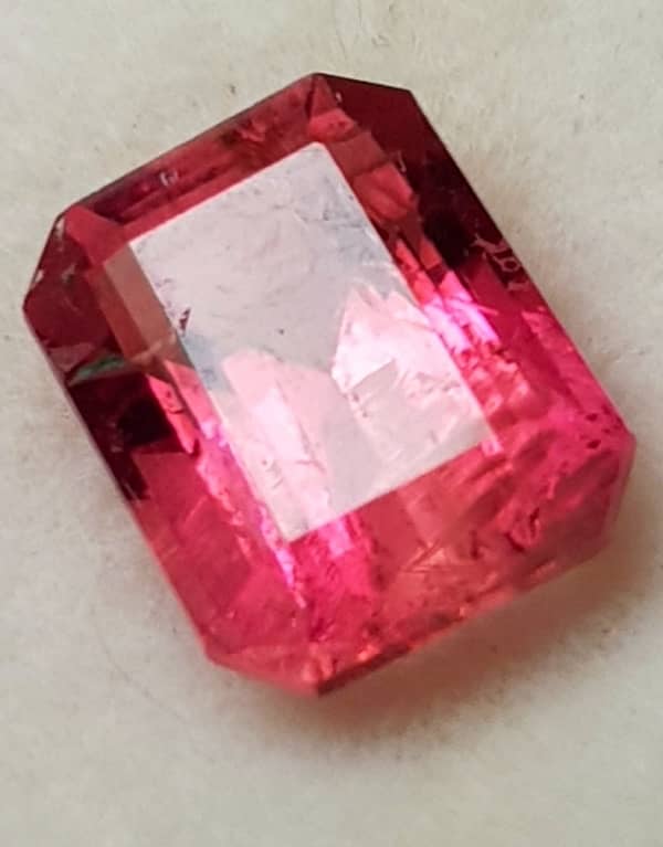 100% Natural 3 carat rubellite tourmaline cut stone from Afghanistan 1