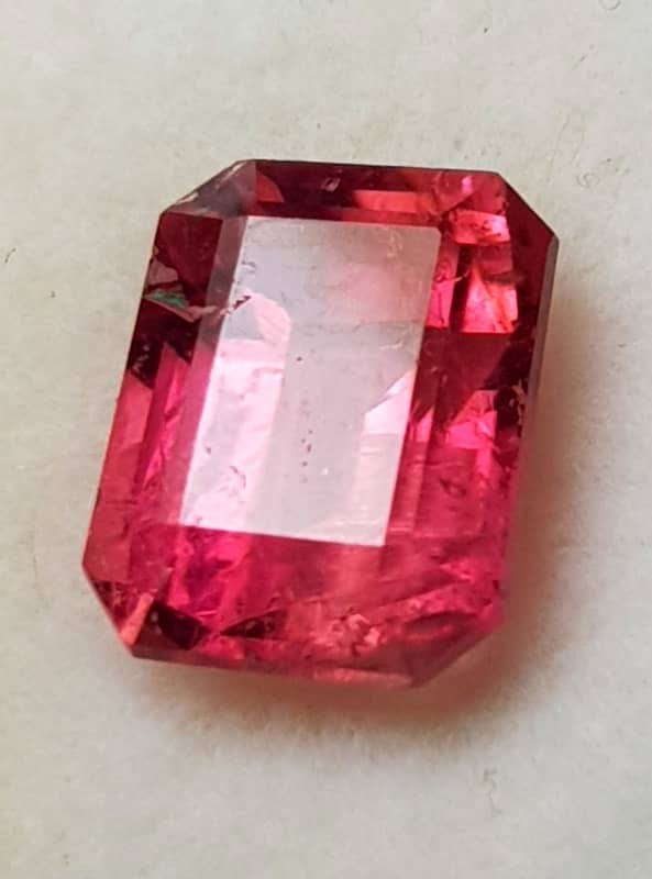 100% Natural 3 carat rubellite tourmaline cut stone from Afghanistan 2