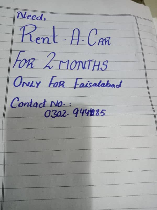 Rent a car for 1month 0