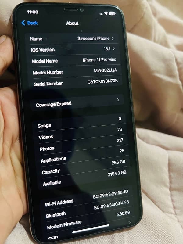 iphone 11 pro max jv 256gb 5