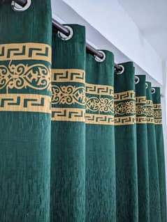 2 PCs jacquard self motif curtain