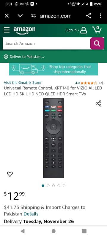 universal smart tv remote 0