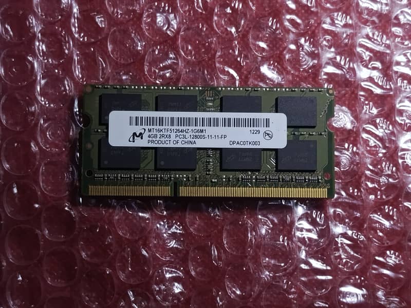 DDR3 RAM 4GB For LAPTOPs, Original Branded, 1600MHz 1