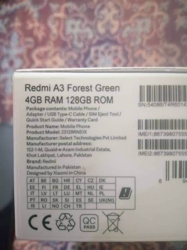 Redmi A3 Forest Green 4GB 128 GB 5