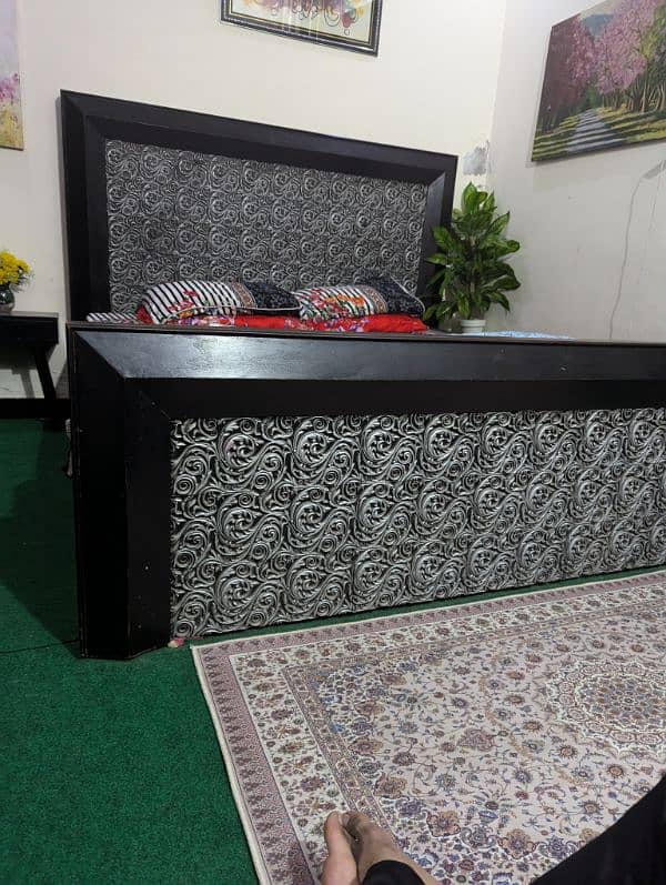 double bed solid wood 1