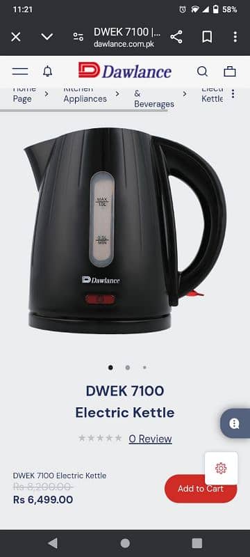 Dawlance electric kettle 0