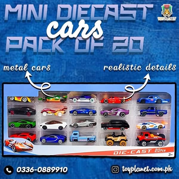 Diecast Mini Metal Cars | Pack of 10 and 20 3