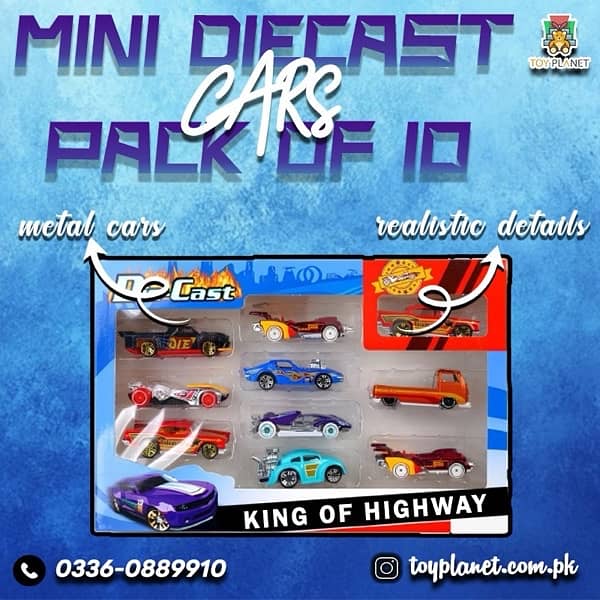 Diecast Mini Metal Cars | Pack of 10 and 20 4