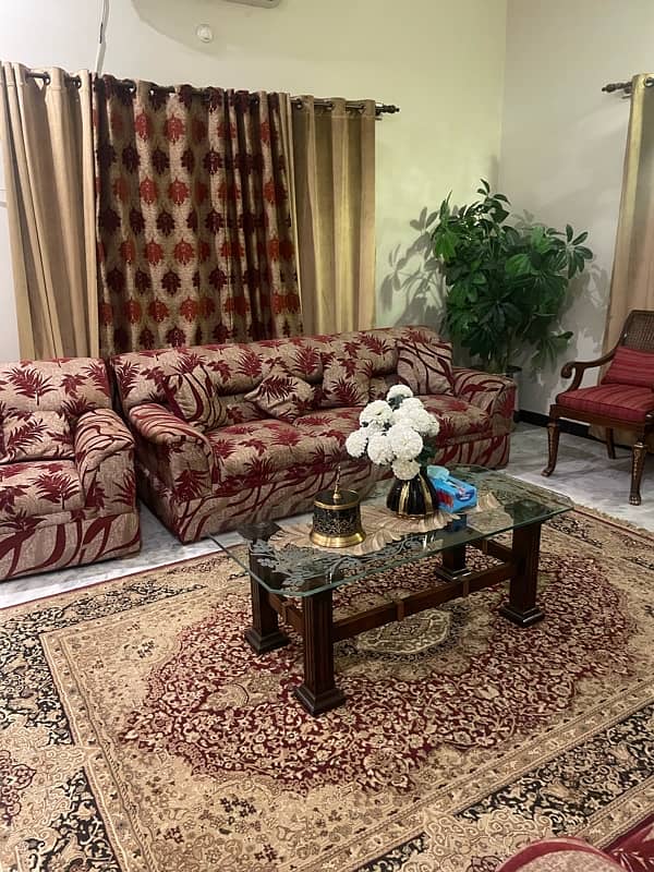 10 SEATER SOFA SET, CARPET & CURTAINS FOR SALE 2