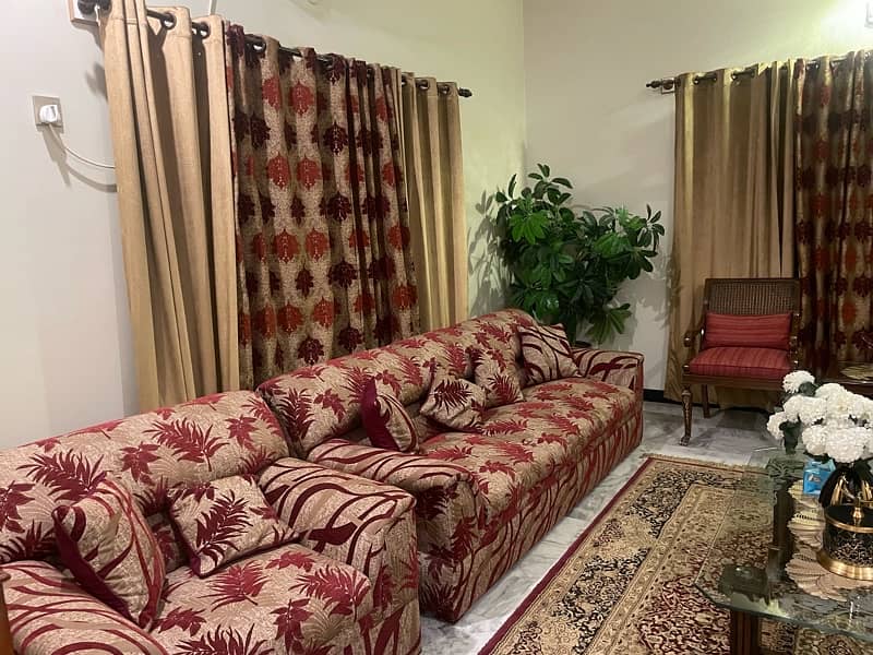 10 SEATER SOFA SET, CARPET & CURTAINS FOR SALE 4