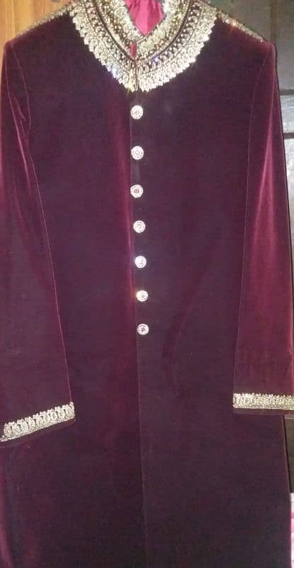 Branded Sharwani and khussa and kulla for sale 1