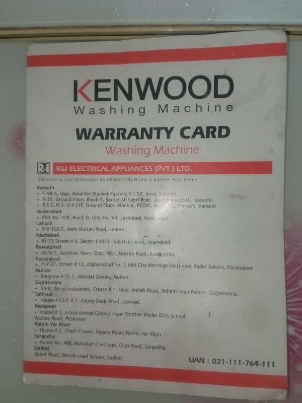 kenwood washing condition 03320777297 3