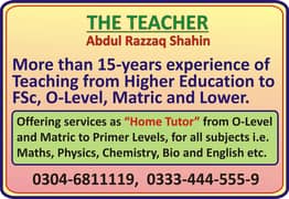 Home tutor