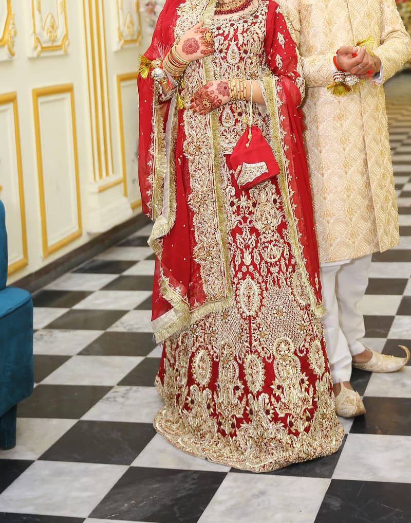 Bridal Dress Reddish Mahroon . 1