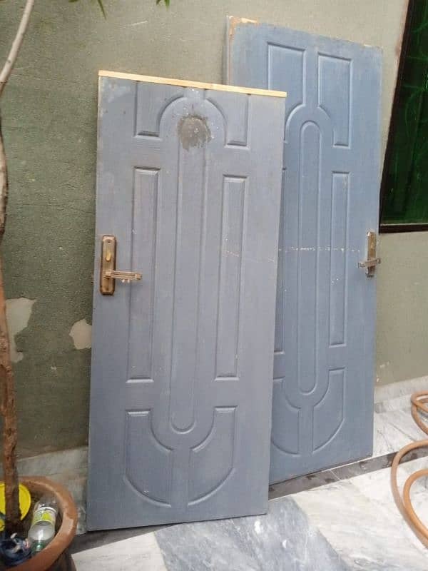 wood door and lock urgent sale 2 piece 0