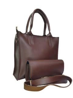 women's PU leather plain as shoulder bag