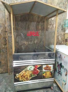 Counter for fast food fries Berger shawarma