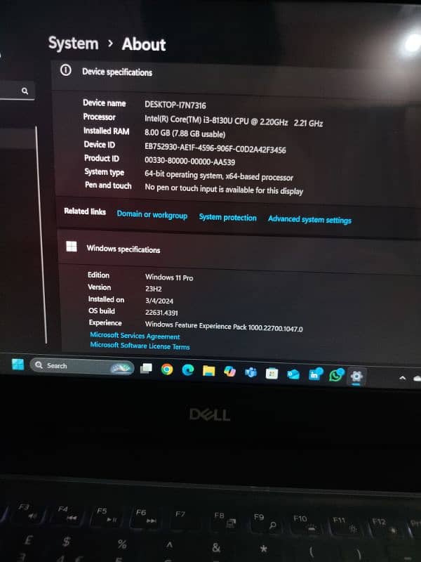 Dell core i3 8th generation laptop urgent sale 1