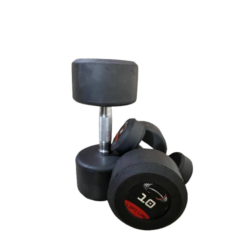 Premium Quality Rubber Coated Dumbels with metal handle at 320 Per KG 5