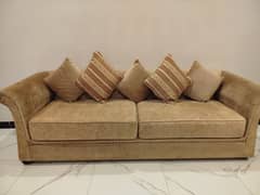 7 seater sofa set with cushions as well