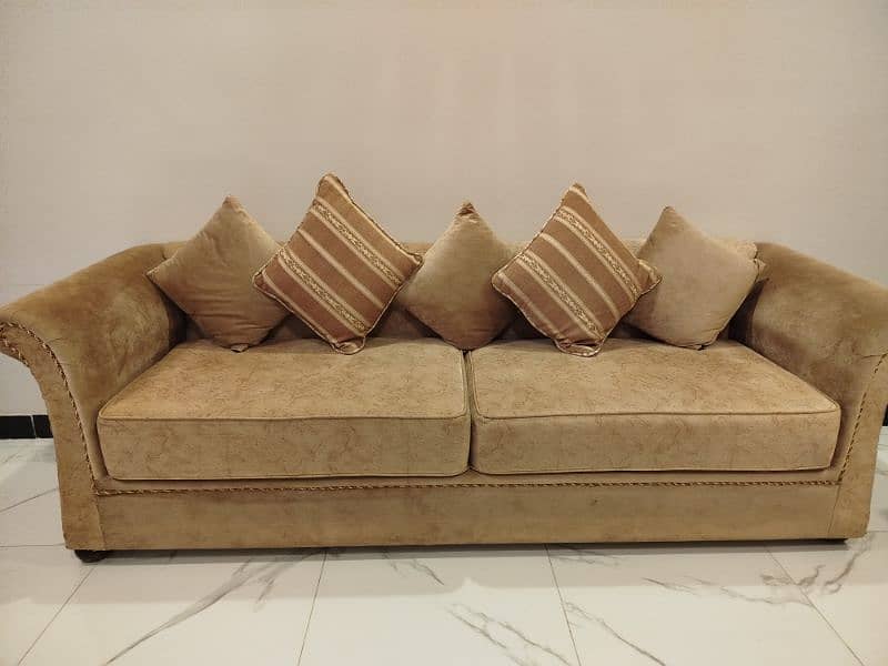 7 seater sofa set with cushions as well 0