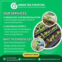 Irrigation System Installation Services in Pakistan