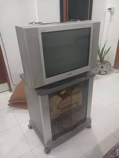 Sony Trinitron TV with TV Trolley