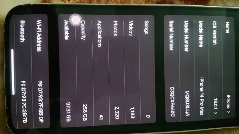 iPhone 14pro max 256gb Non PTA J. V 5