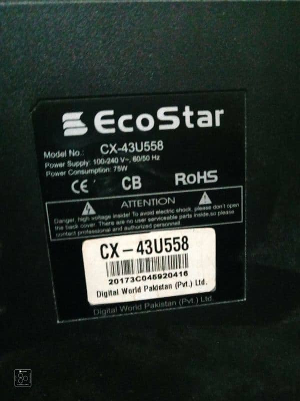 EcoStar LED TV CX-43U558 1920 x 1080 (43") 2