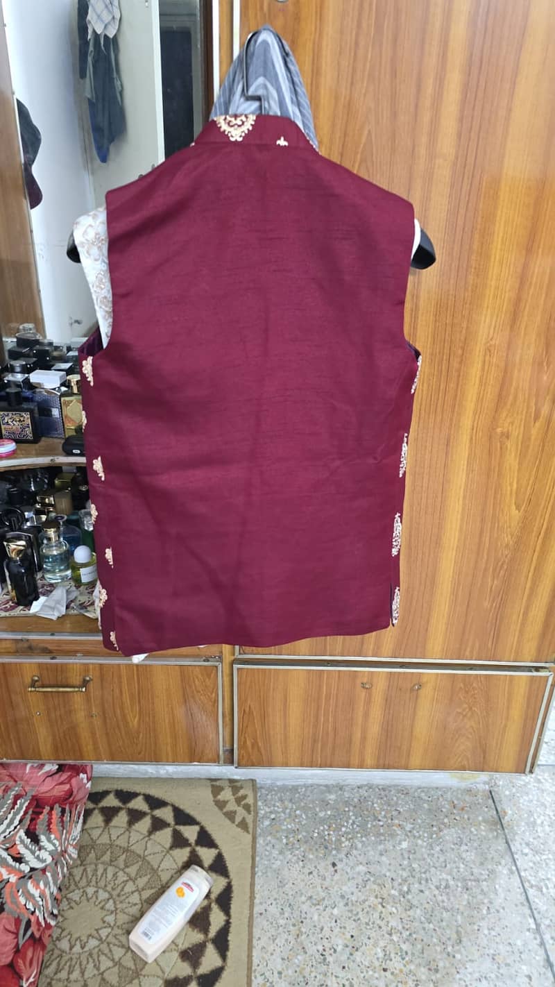 Maroon westcoat medium size 1