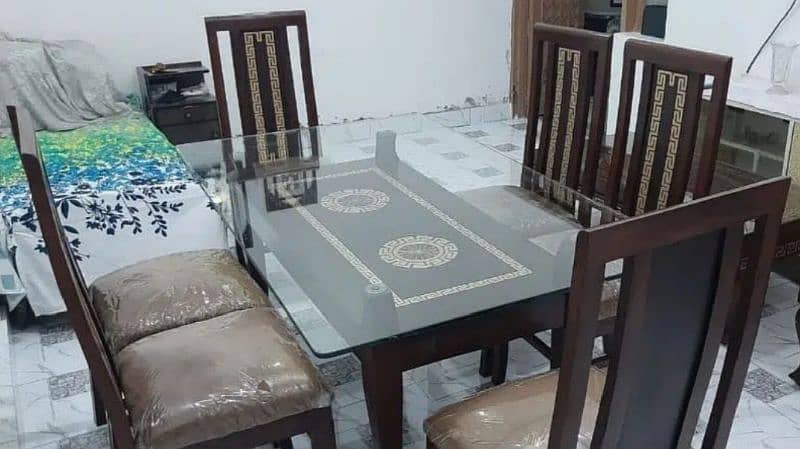 New Stylish 6 Chairs Set of Lacker Dinning Table 5