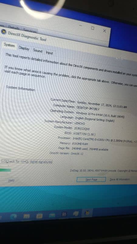 Lenovo L560 Core i5 6th Generation 8