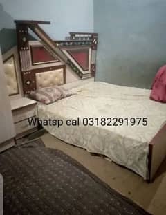 bedroom set 4 pc with mattress in orangi only whatsp 03162606277