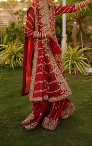 New Heavy Bridal dresss / heavy embroidered dupatta - bridal look 5