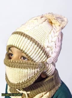 Kids wool CAP with NECK warmer and MASK. Delivered free.