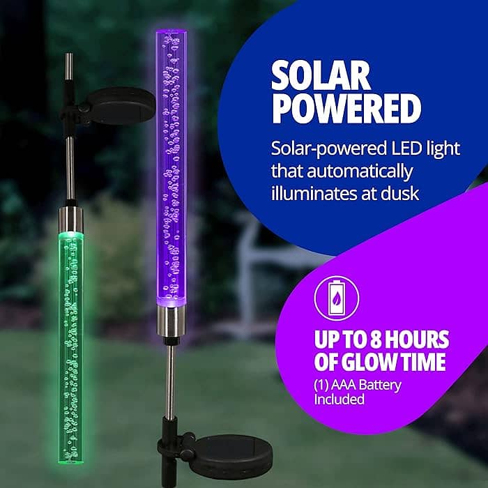 Garden Solar,Color Changing Decorative Bubble Garden Stakes,Led Lights 14