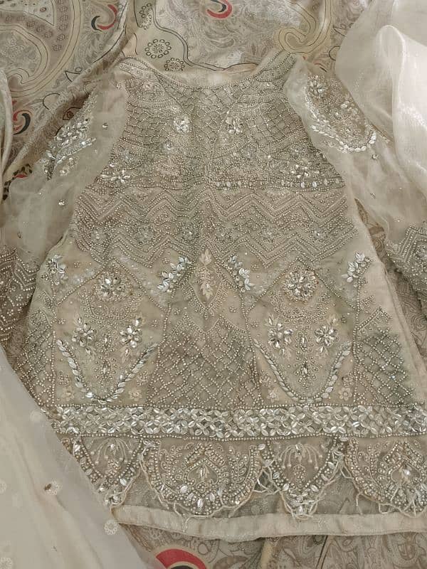 embroidery shirt with gharara and dupatta 6