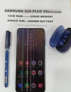 Samsung S20 plus 5G 12GB 256GB single sim