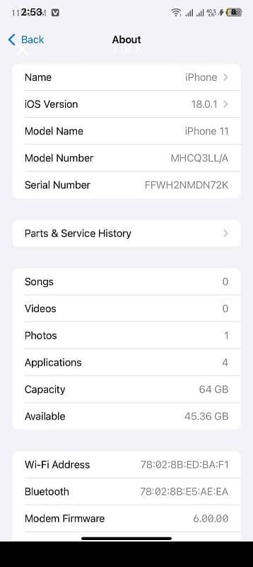 I phone 11 64gb Jv just. panel change each and every thing perfect 5